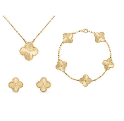 Set de Bijoux Frida Clover – Élégance intemporelle avec collier, bracelet et boucles d'oreilles