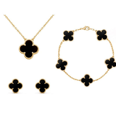 Set de Bijoux Frida Clover – Élégance intemporelle avec collier, bracelet et boucles d'oreilles