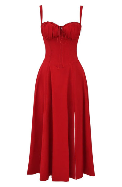 Kiana Robe Midi Corset – Silhouette élégante et coupe fluide pour toutes occasions