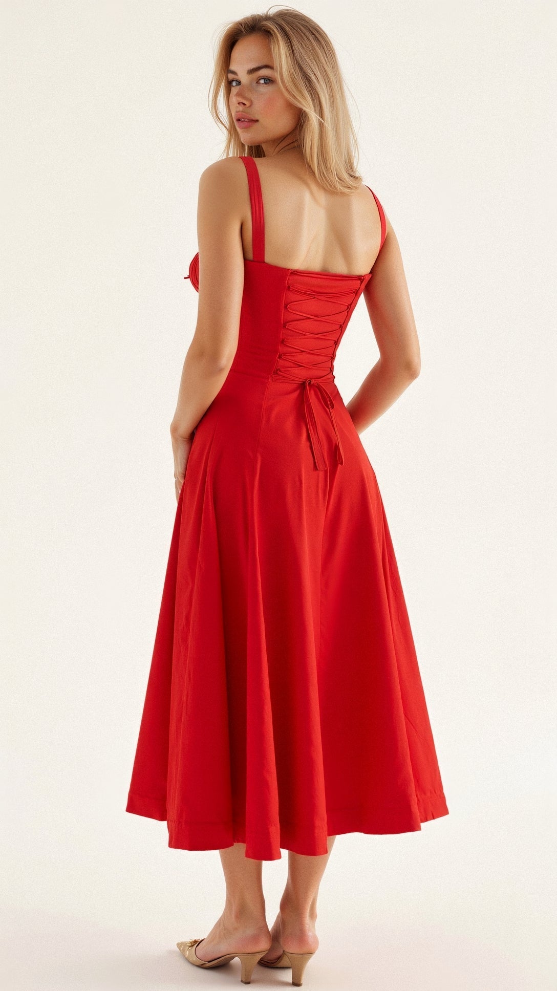 Kiana Robe Midi Corset – Silhouette élégante et coupe fluide pour toutes occasions