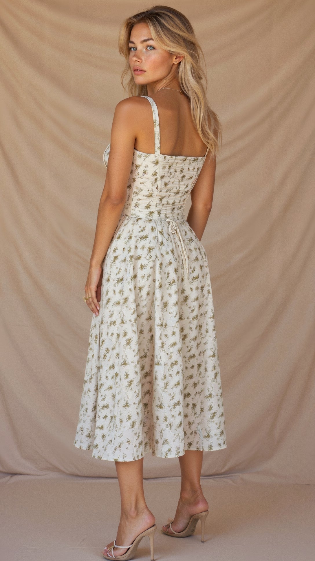 Kiana Robe Midi Corset – Silhouette élégante et coupe fluide pour toutes occasions