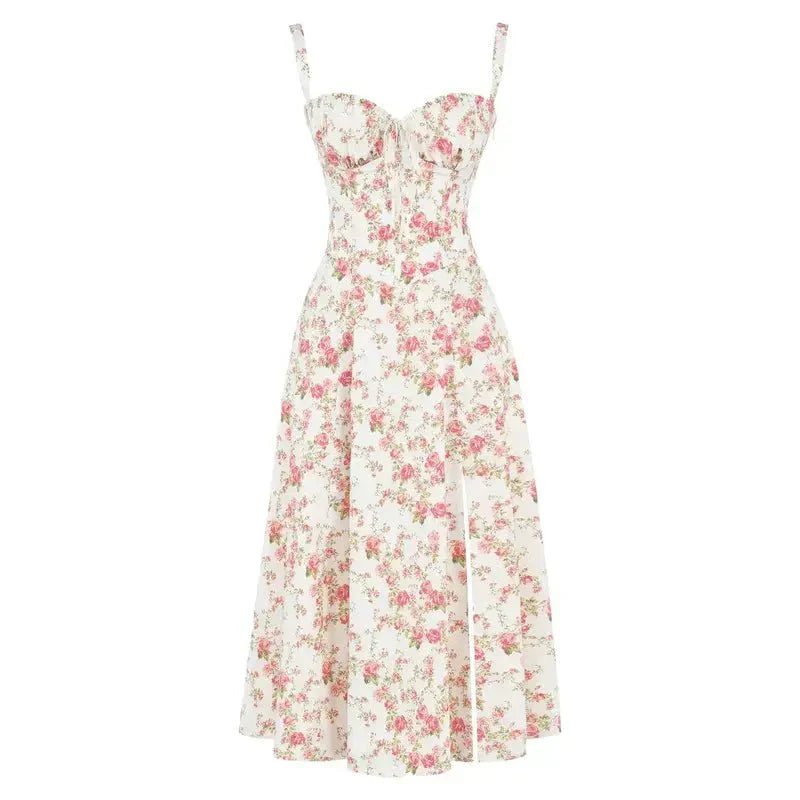 Kiana Robe Midi Corset – Silhouette élégante et coupe fluide pour toutes occasions