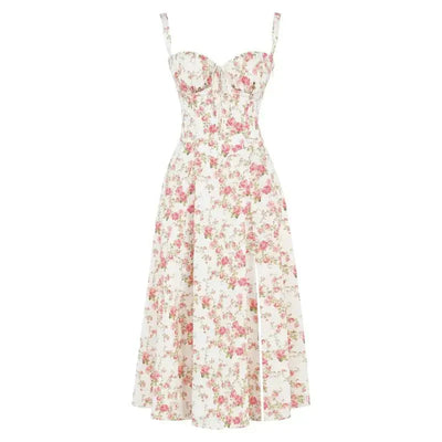 Kiana Robe Midi Corset – Silhouette élégante et coupe fluide pour toutes occasions