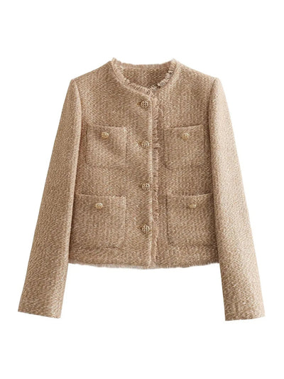 Blazer en Tweed Melinda – Élégance classique avec une touche de modernité