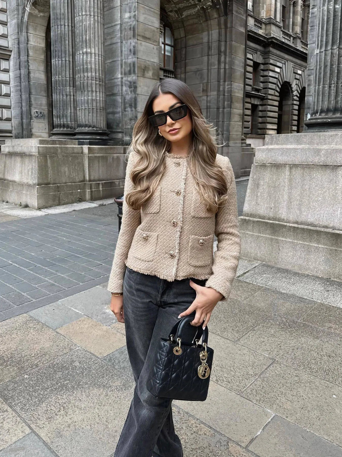 Blazer en Tweed Melinda – Élégance classique avec une touche de modernité