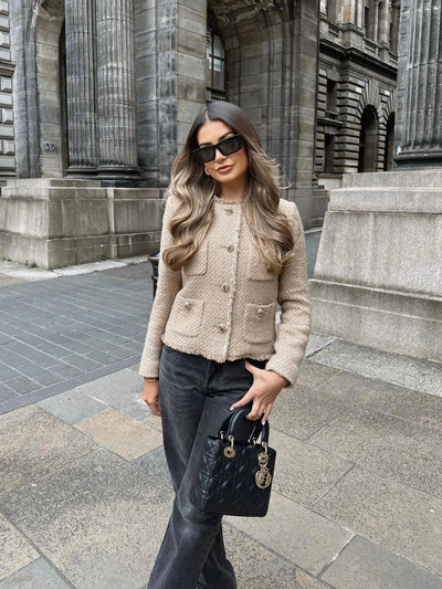 Blazer en Tweed Melinda – Élégance classique avec une touche de modernité