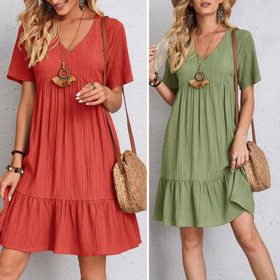 Robe Phoebe Plissée – Confort décontracté et style aérien pour tous les jours