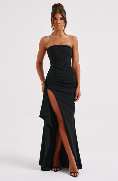 Robe Ziporah Noire – Élégance Intemporelle pour Dîners et Cocktails